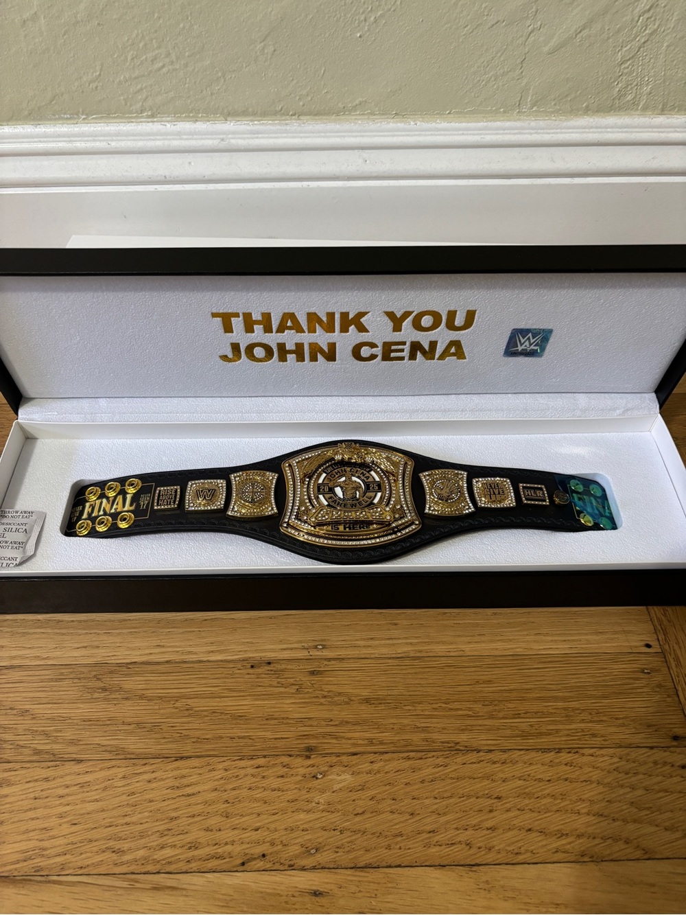 WWE John Cena Limited-Edition Thank You Mini Replica Spinner Championship Title